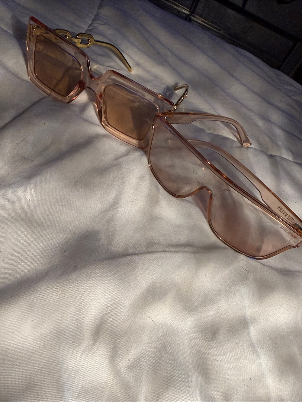 4 pair of Oversized Sunglasses - Black and Amber - Picture 6 of 7